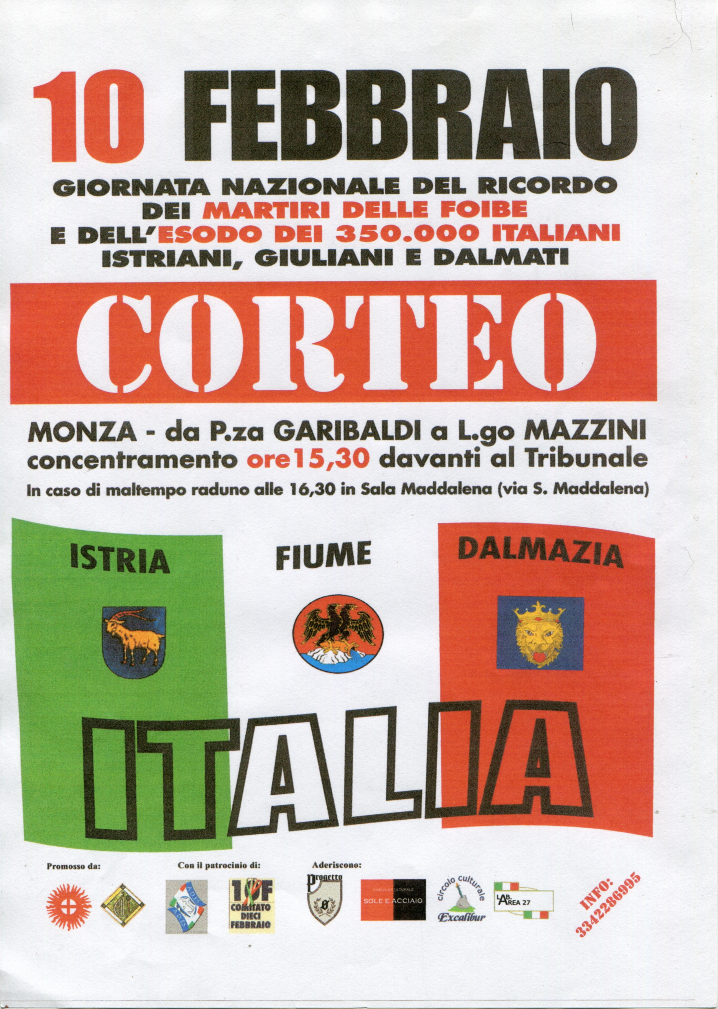 10 febbraio 2007 Monza - Corteo per le Foibe
