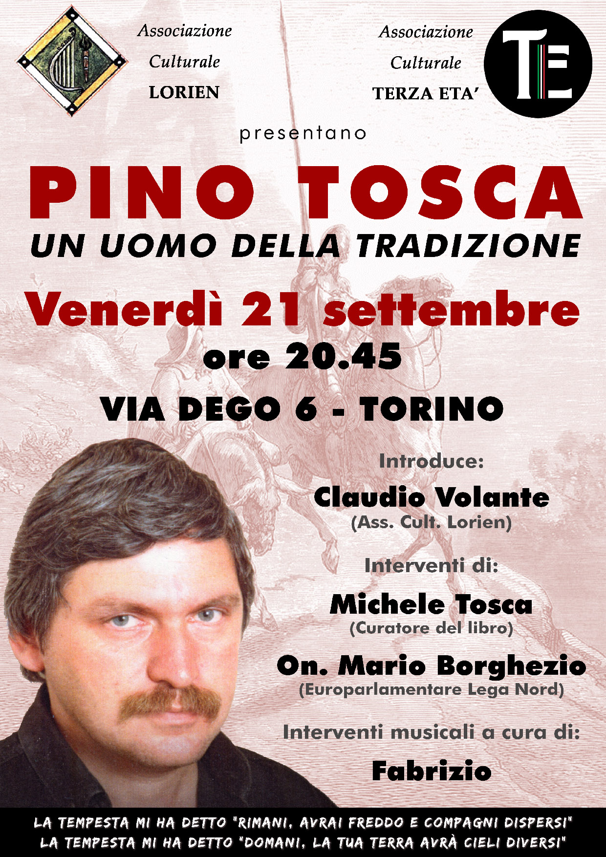 21 settembre 2018 Torino - Pino Tosca uomo della tradizione