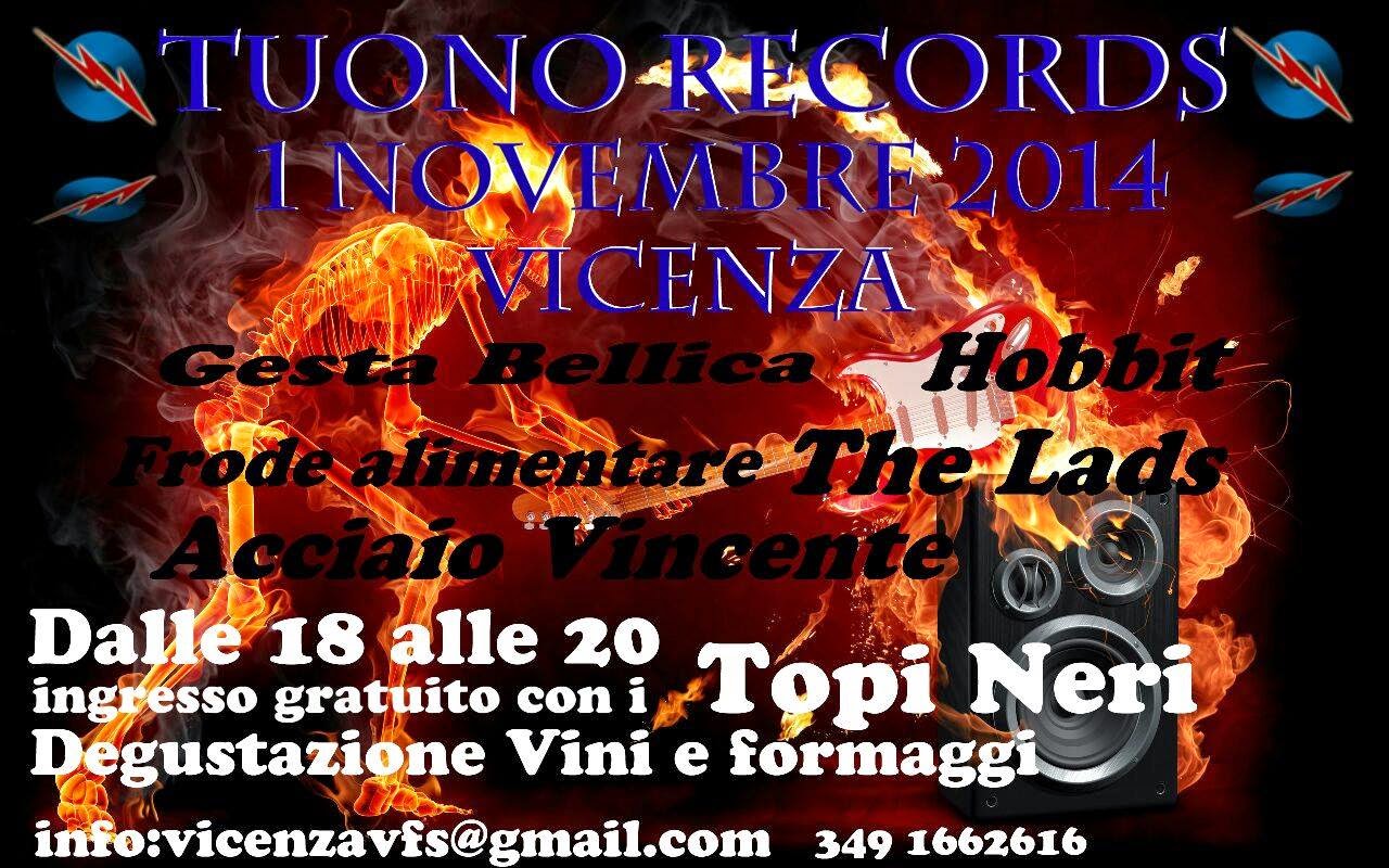 Sabato 1 Novembre: Tuono Records Fest