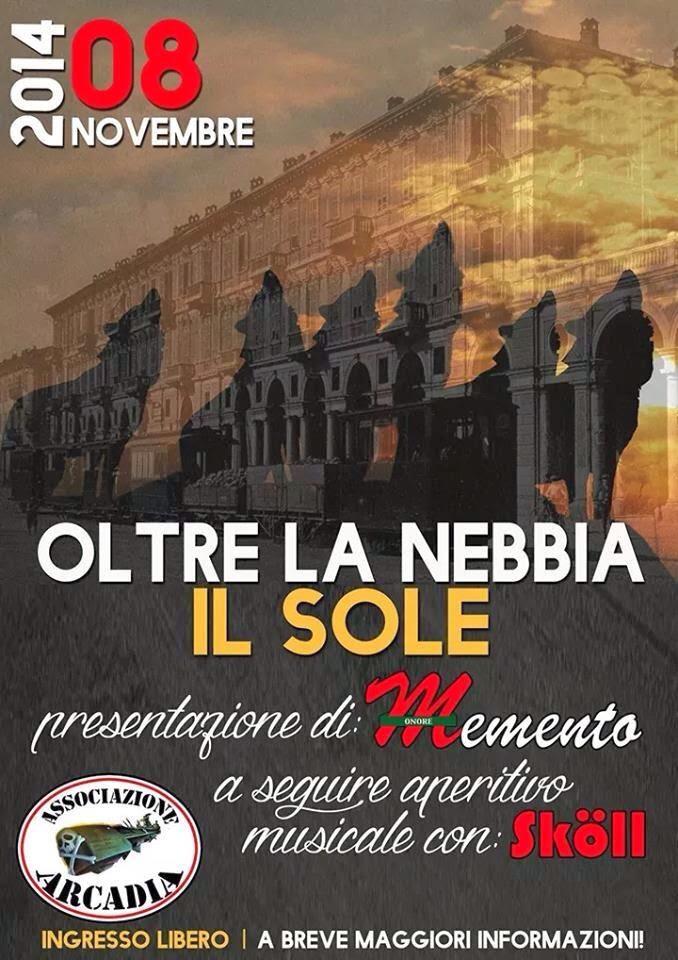 Sabato 8 Novembre: Skoll ad Alessandria