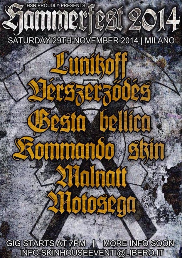 Sabato 29 Novembre: anche Gesta Bellica, Malnatt e Motosega all’Hammerfest2014!