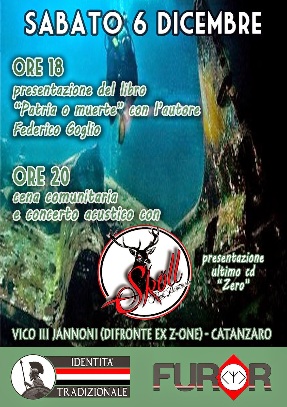 Sabato 6 Dicembre: Skoll a Catanzaro