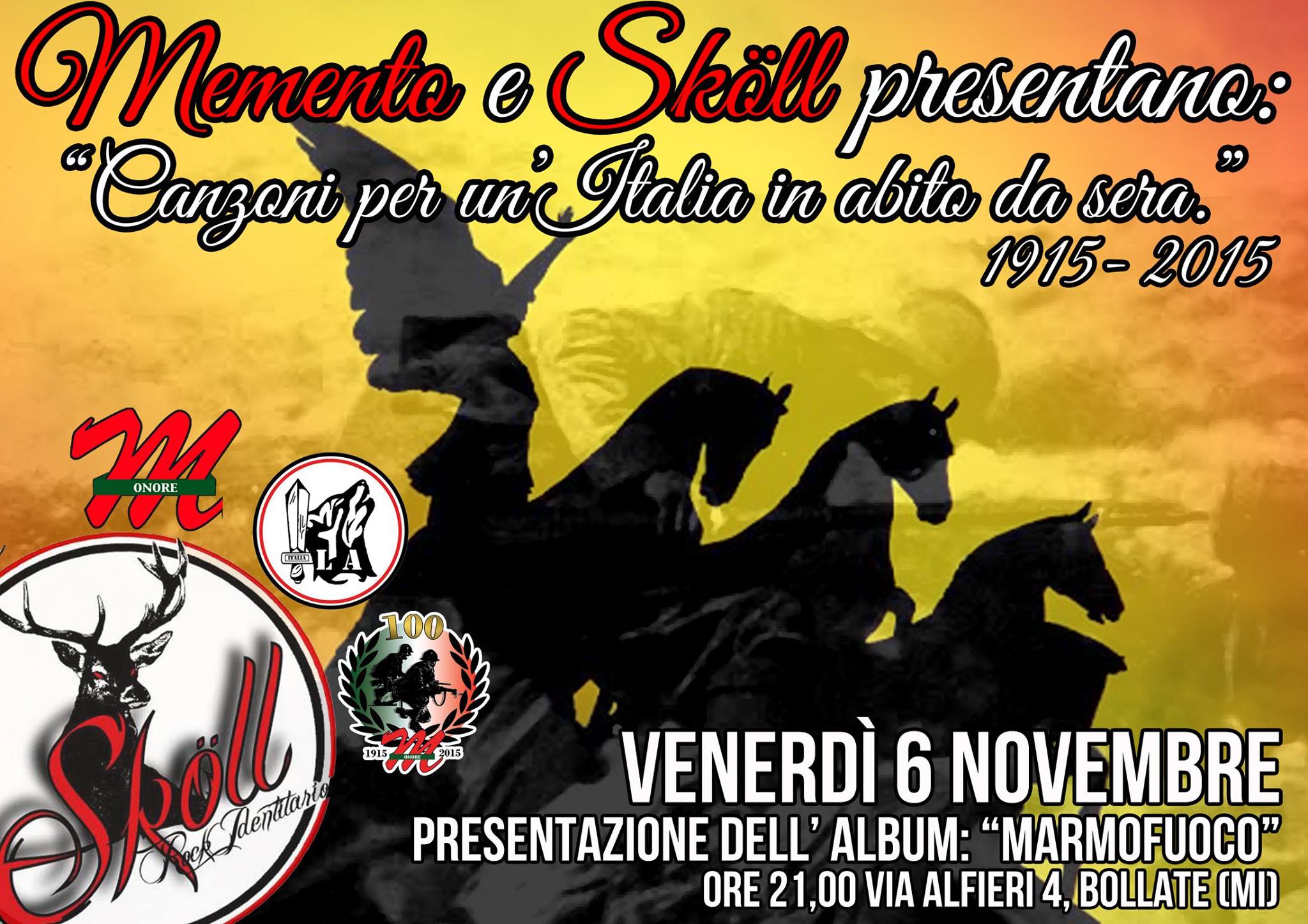 Musica & Cultura – Appuntamenti della settimana (2/8 novembre 2015)