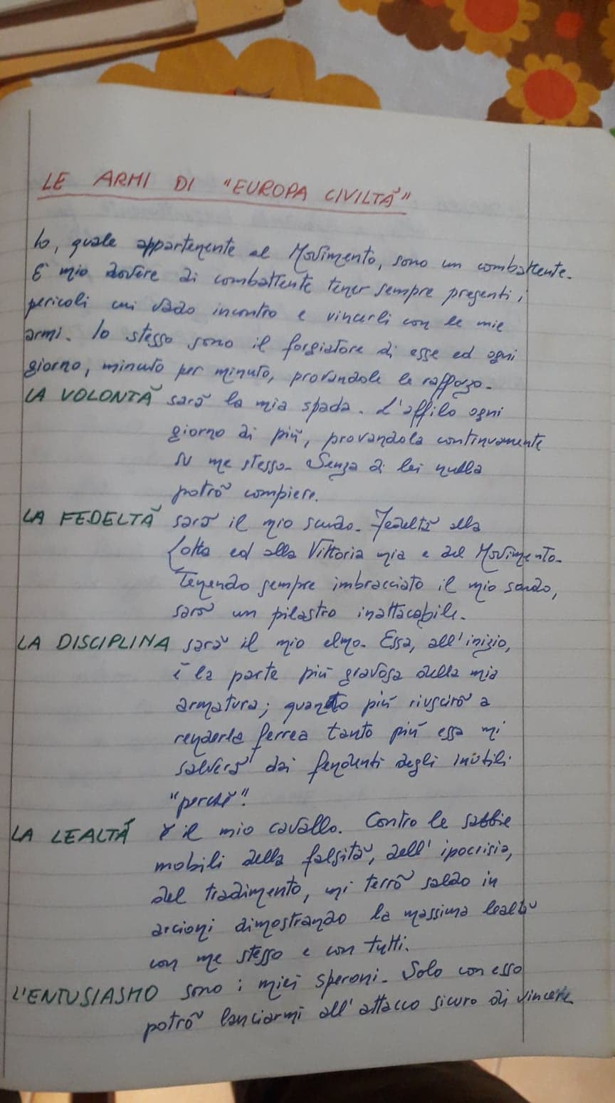 Le armi di Europa Civiltà